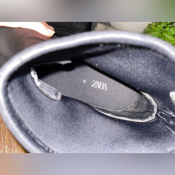 Zara Women’s 10 / EU 41 Black Chunky Lug Rubber Ankle Puddle Boots Shoes NWOT - Picture 4 of 12